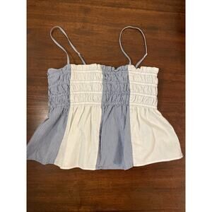 American Eagle Outfitters Cape Cod Blue/White Cami Top ~ Medium ~